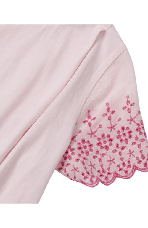 LANDS' END LANDS' END GIRLS FLUTTER EYELET SLEEVE TOP