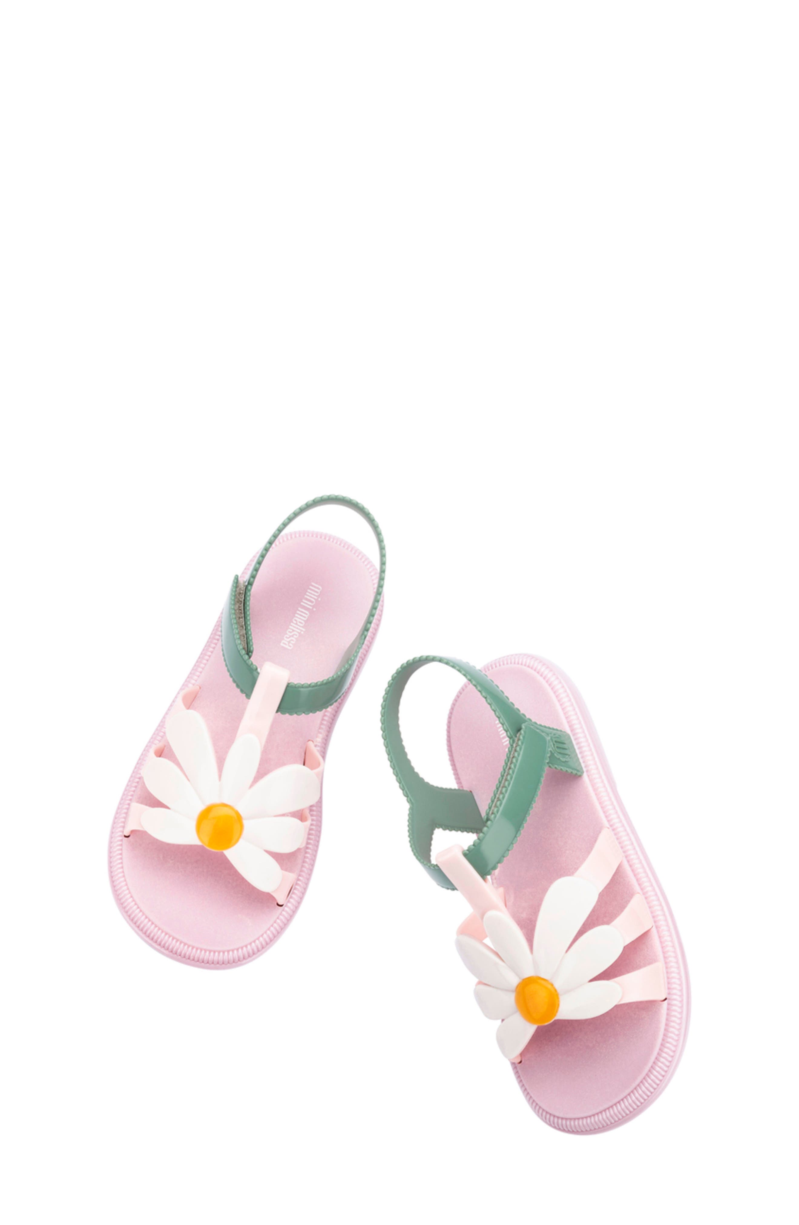 Kids' Mini Hip Bloomy Sandal, Alternate, color, METALLIC PINK/ GREEN