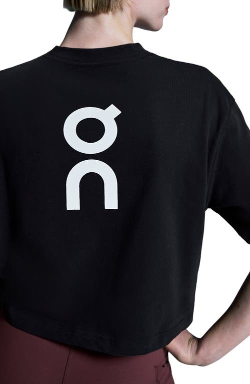 On Club Boxy-t Cott Graphic T-shirt In Black