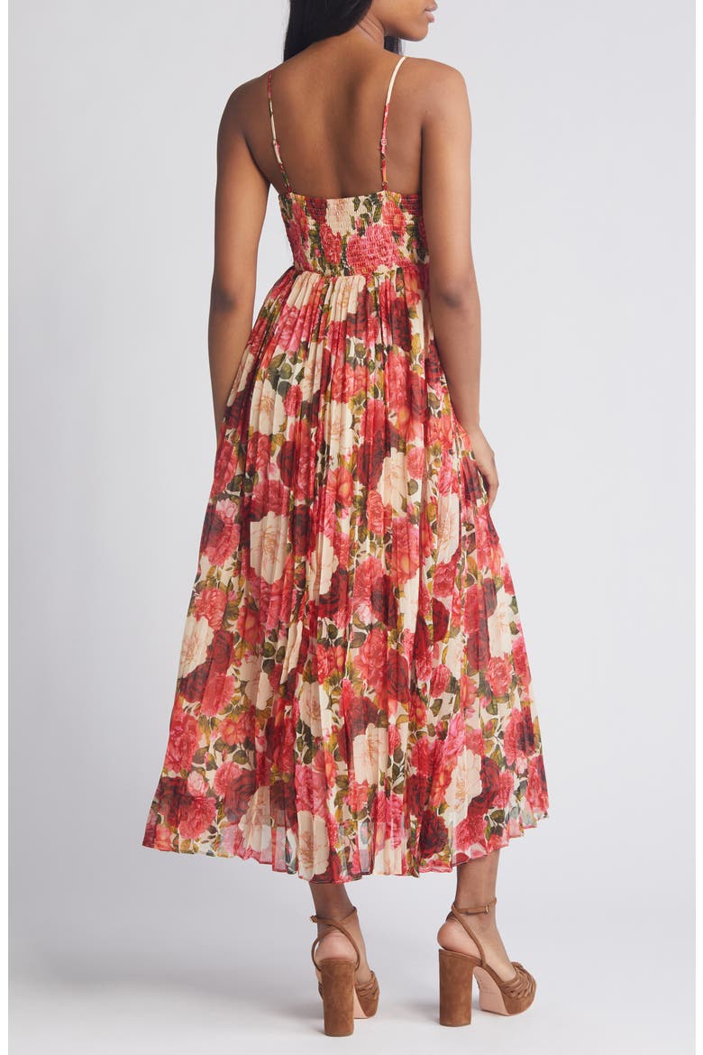 Floral Print Smocked Back Sundress, Alternate, color, PINK MULTI