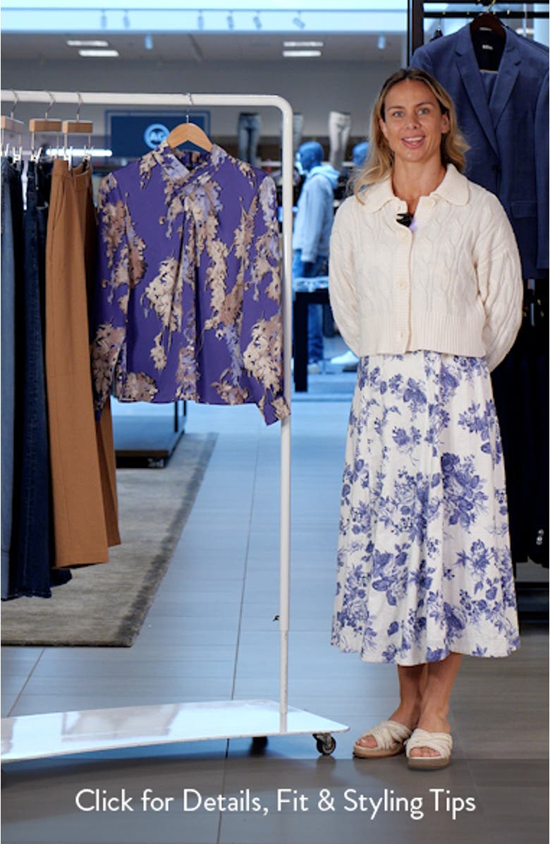 Twist Front Crépe de Chine Top, sales video thumbnail