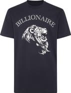 BILLIONAIRE Embroidered Round Neck T-Shirt Lion Men