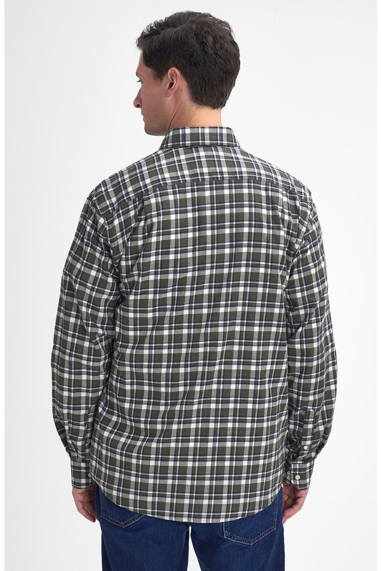 Turville Regular Fit Plaid Cotton Button-Down Shirt, Alternate, color, OLIVE