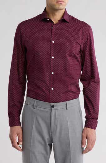 Calvin Klein Geometric Dot Slim Fit Cotton Dress Shirt