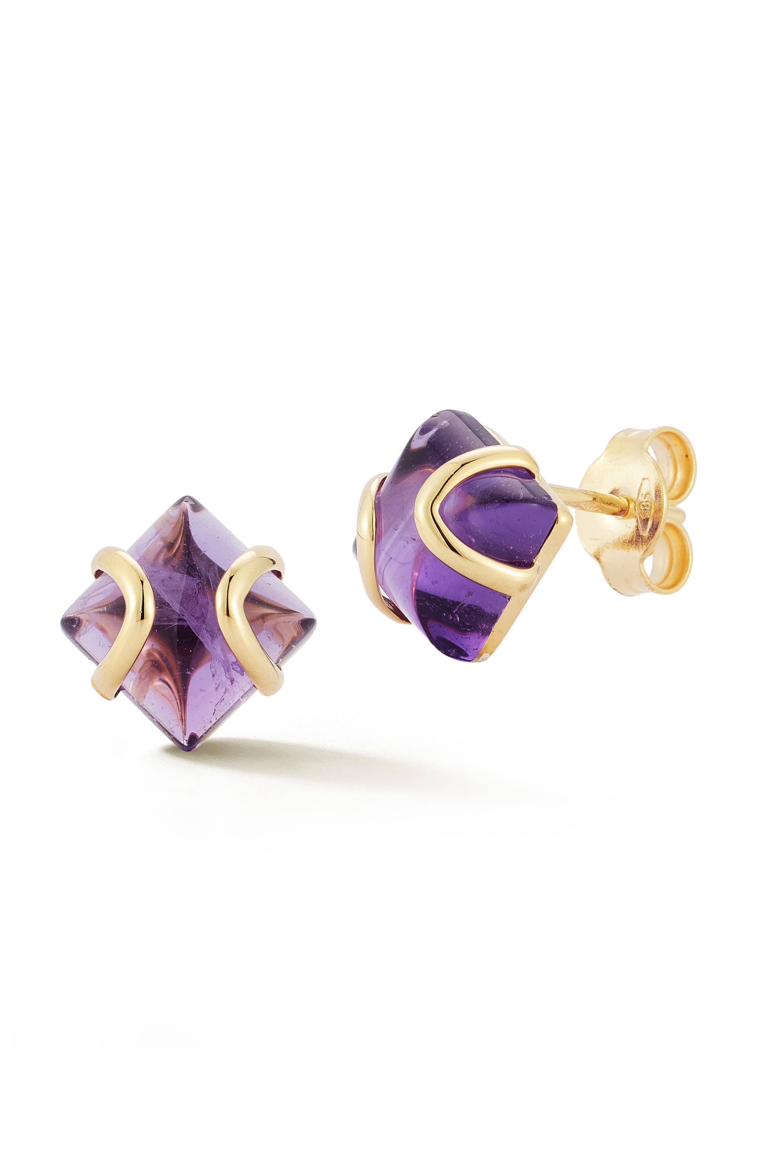 Ember Fine Jewelry 14K Gold Amethyst Stud Earrings