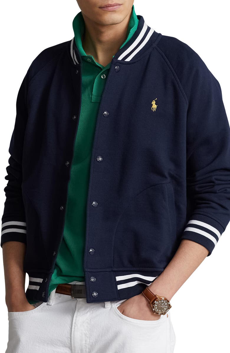 Polo Ralph Lauren Classic Athletic Fleece Baseball Jacket, Main, color, 