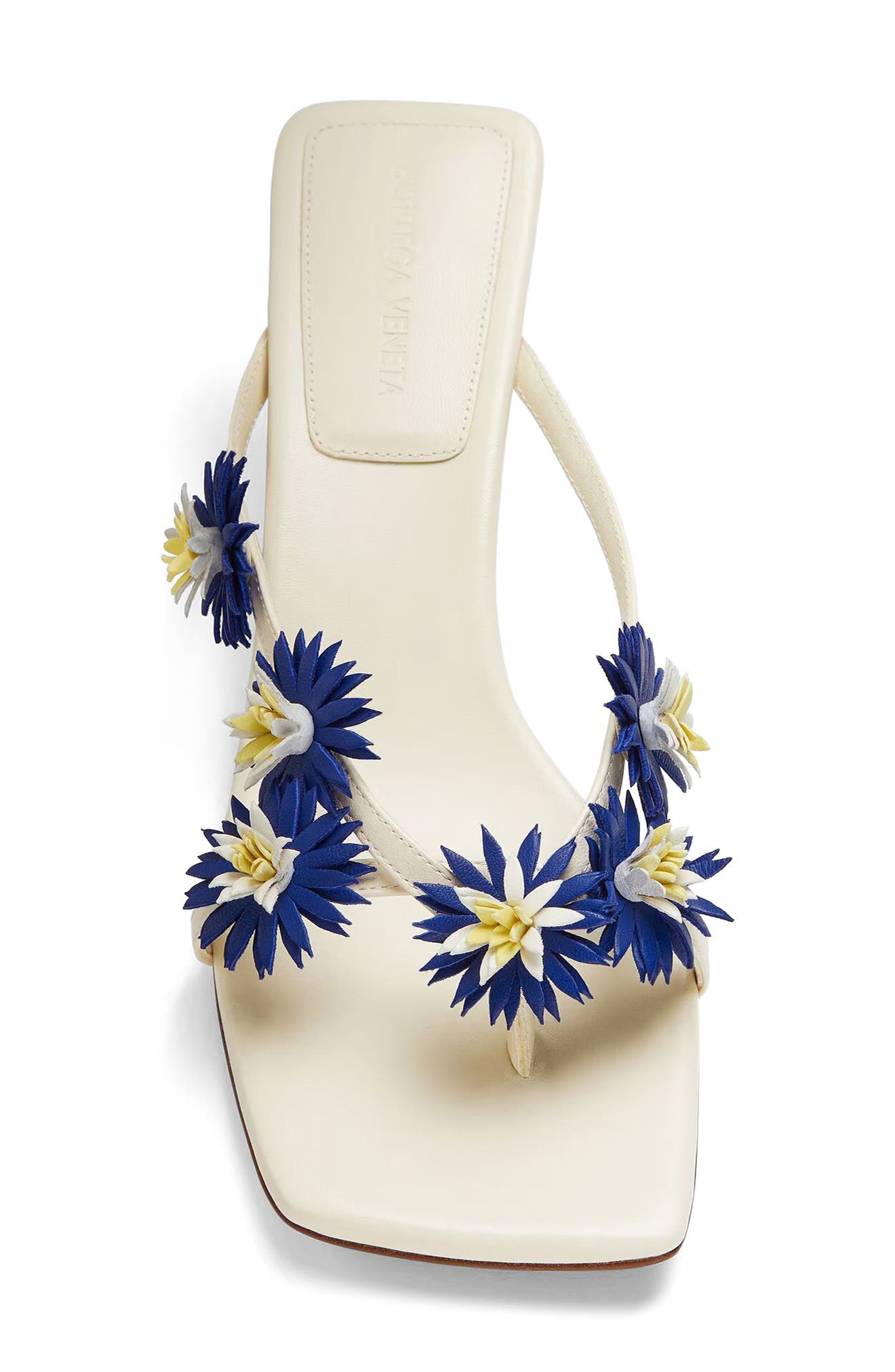 Bottega Veneta Riva Kitten Heel Sandal, Alternate, color, Sea Salt/Sherbert/Blue Royale