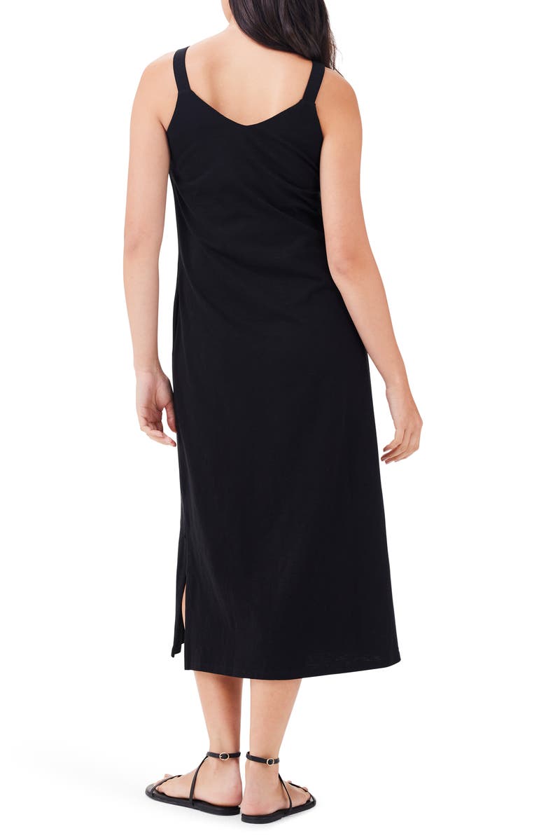 NZT by NIC+ZOE Cotton Knit Midi Dress, Alternate, color, Black Onyx