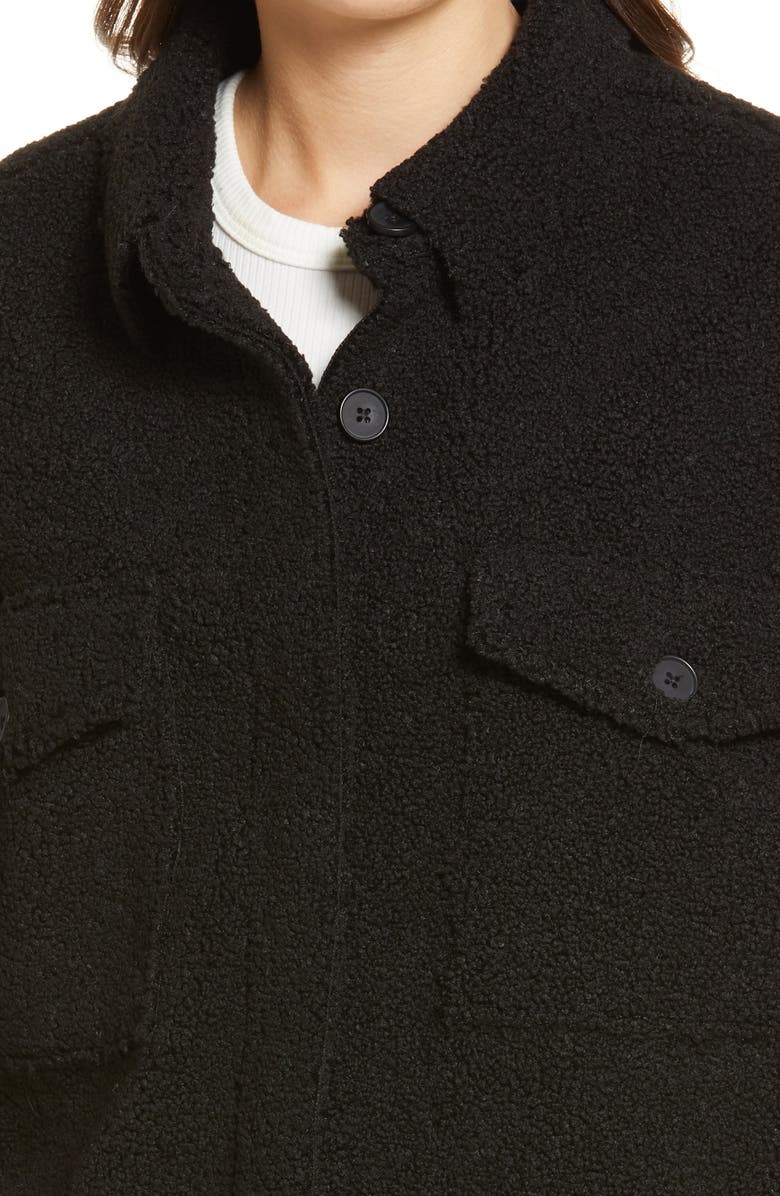 Good American Contour Faux Shearling Jacket, Alternate, color, 