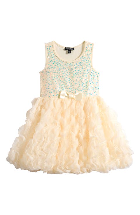 Kids' Sequin Bodice Ruffle Skirt Dress