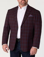 Oak Hill by DXL Big & Tall Large Plaid Jacket-Relaxer Sport Coat