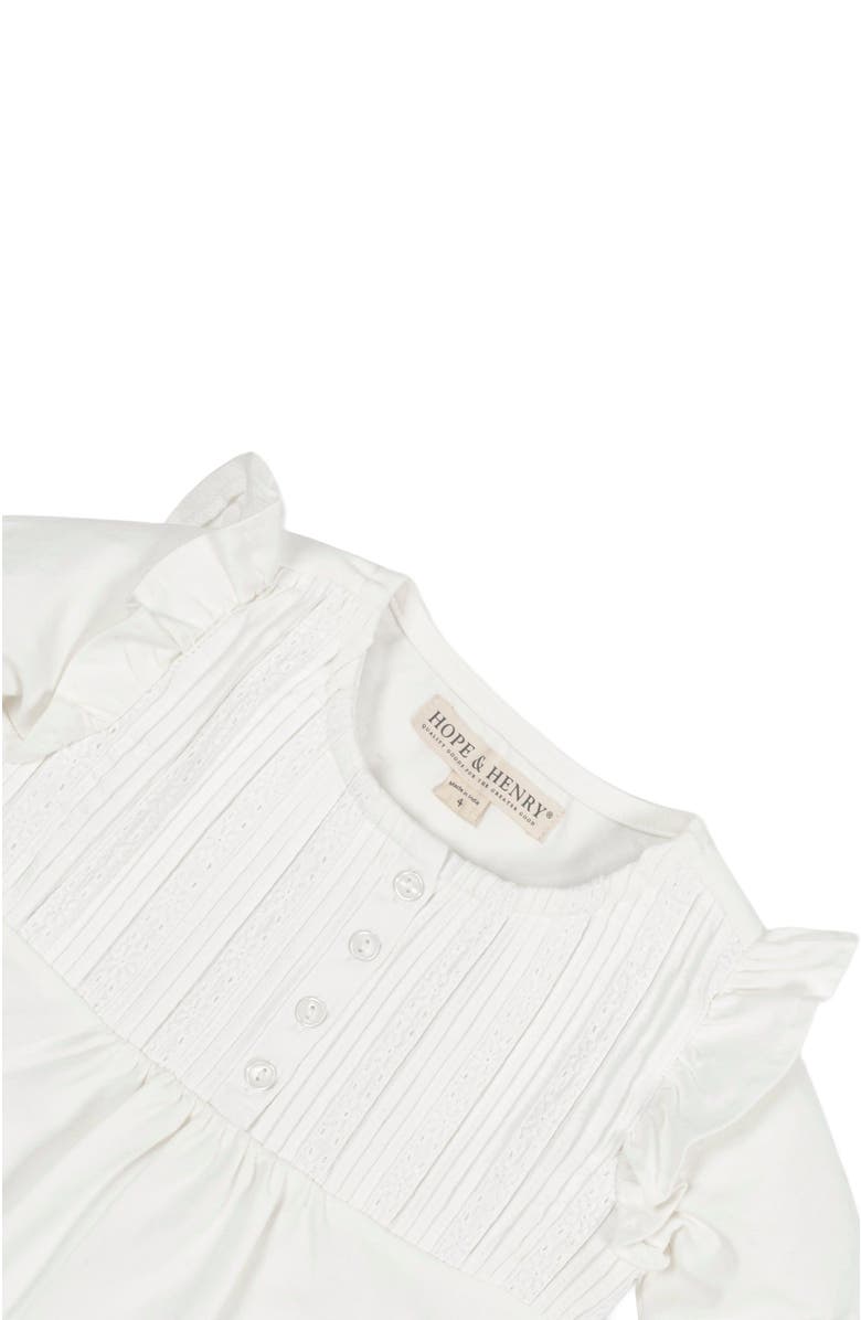 Hope & Henry Baby Girls' Organic Pintuck Flutter Knit Top, Infant, Alternate, color, 