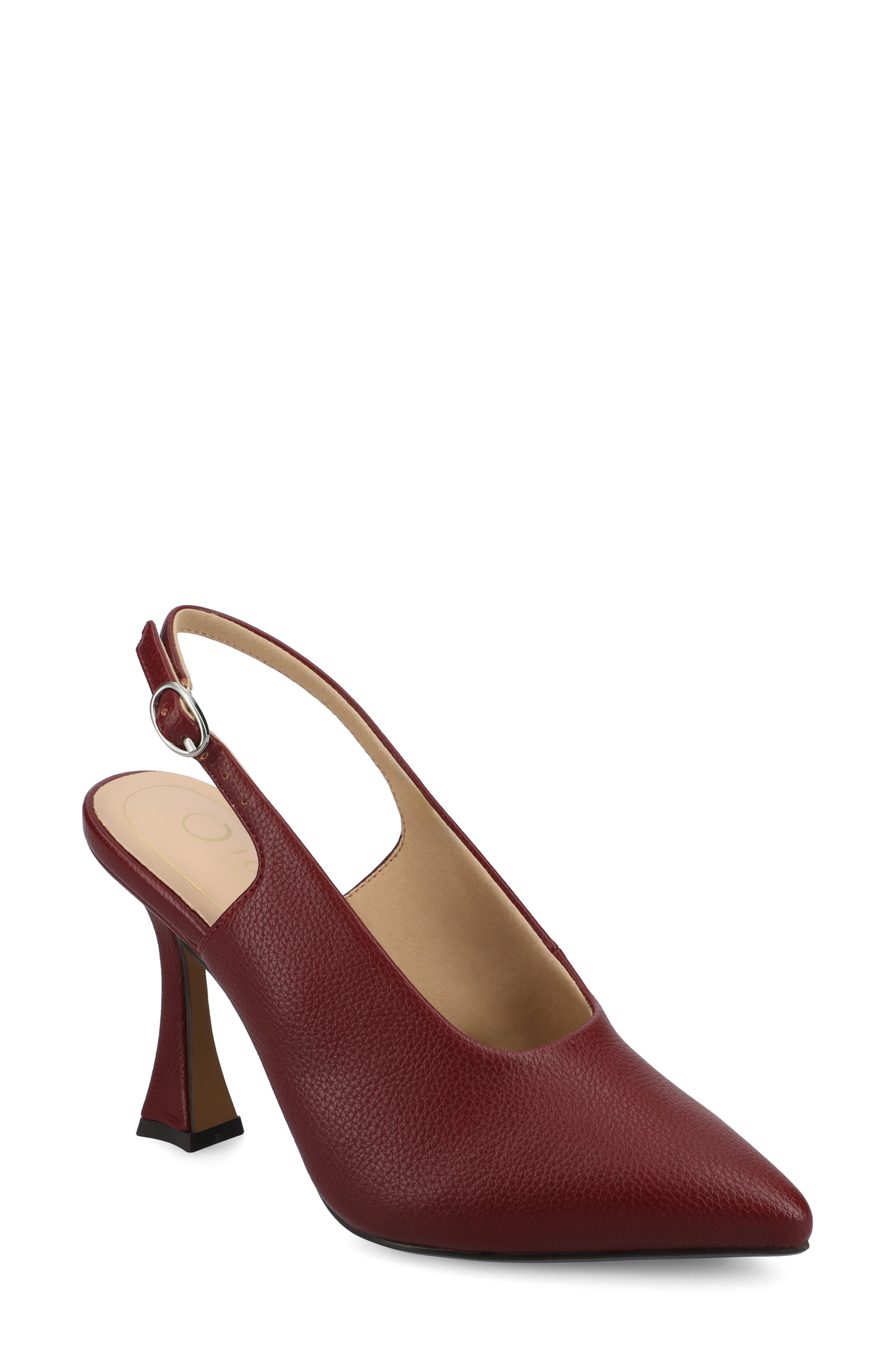 Verena Pointed Toe Slingback Pump, Main, color, OXBLOOD