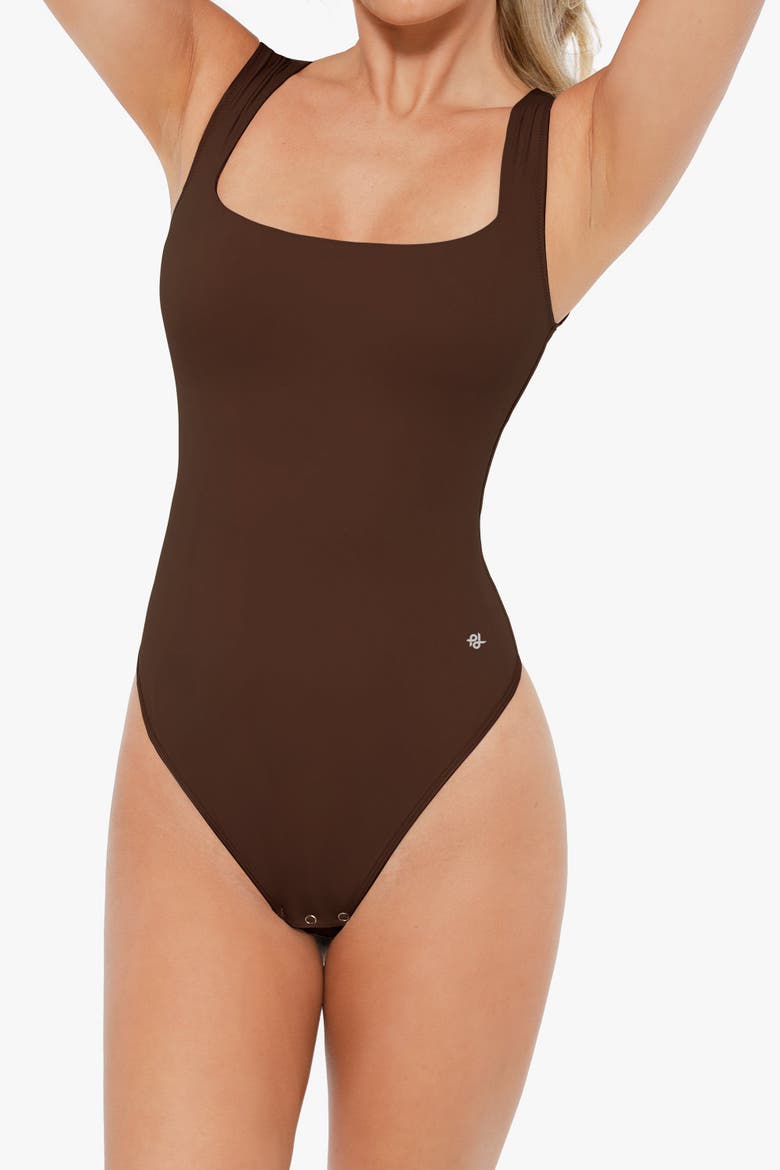 Shapewear Cloudsense Sleeveless Square Neck Bodysuit, Alternate, color, Cocoa