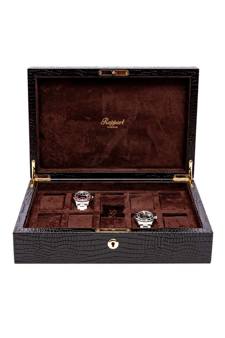 BROMPTON TEN WATCH BOX, Main, color, Brown