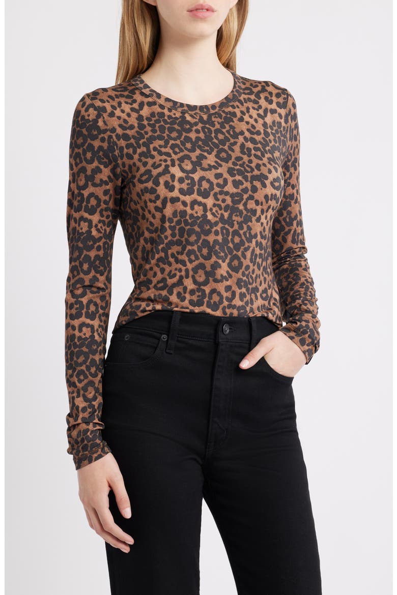 Luca Print Long Sleeve Top, Main, color, LEOPARD