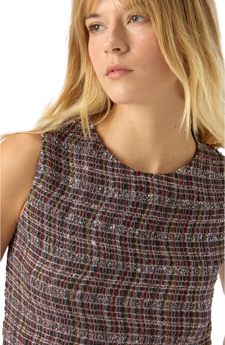 Missoni Mini Dress With Check Pattern, Alternate, color, Pink  & Brown