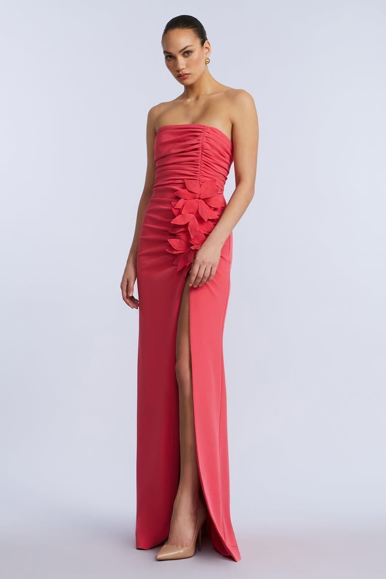 Flower Detail Gown, Alternate, color, Cherry Blossom