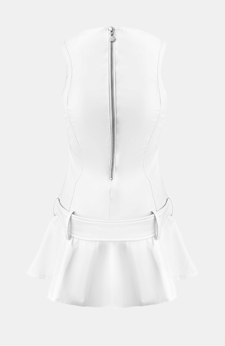 OW Collection PEARL Mini Dress, Alternate, color, White