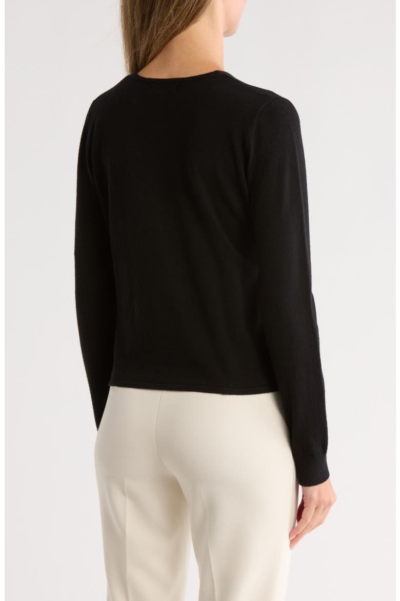 Crossover Front Sweater, Alternate, color, BLACK