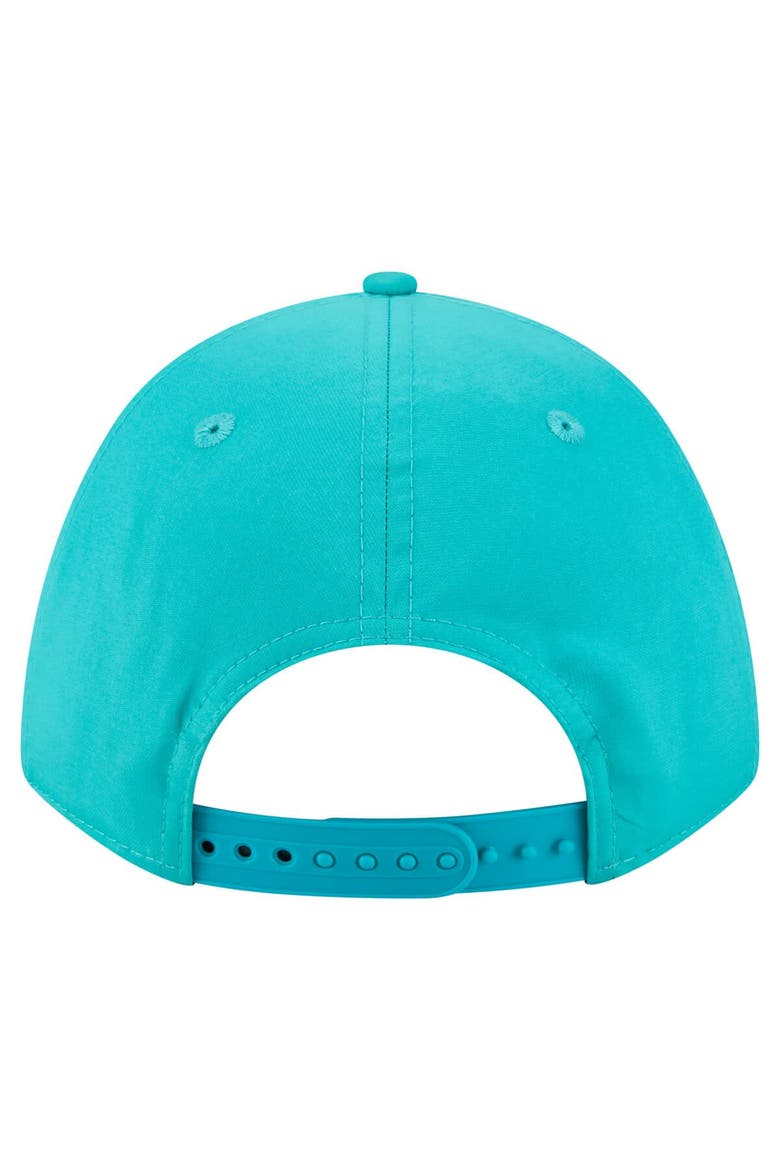 Men's New Era  White/Aqua Miami Dolphins Adventure Gradient 9FORTY M-Crown A-Frame Adjustable Hat, Alternate, color, White