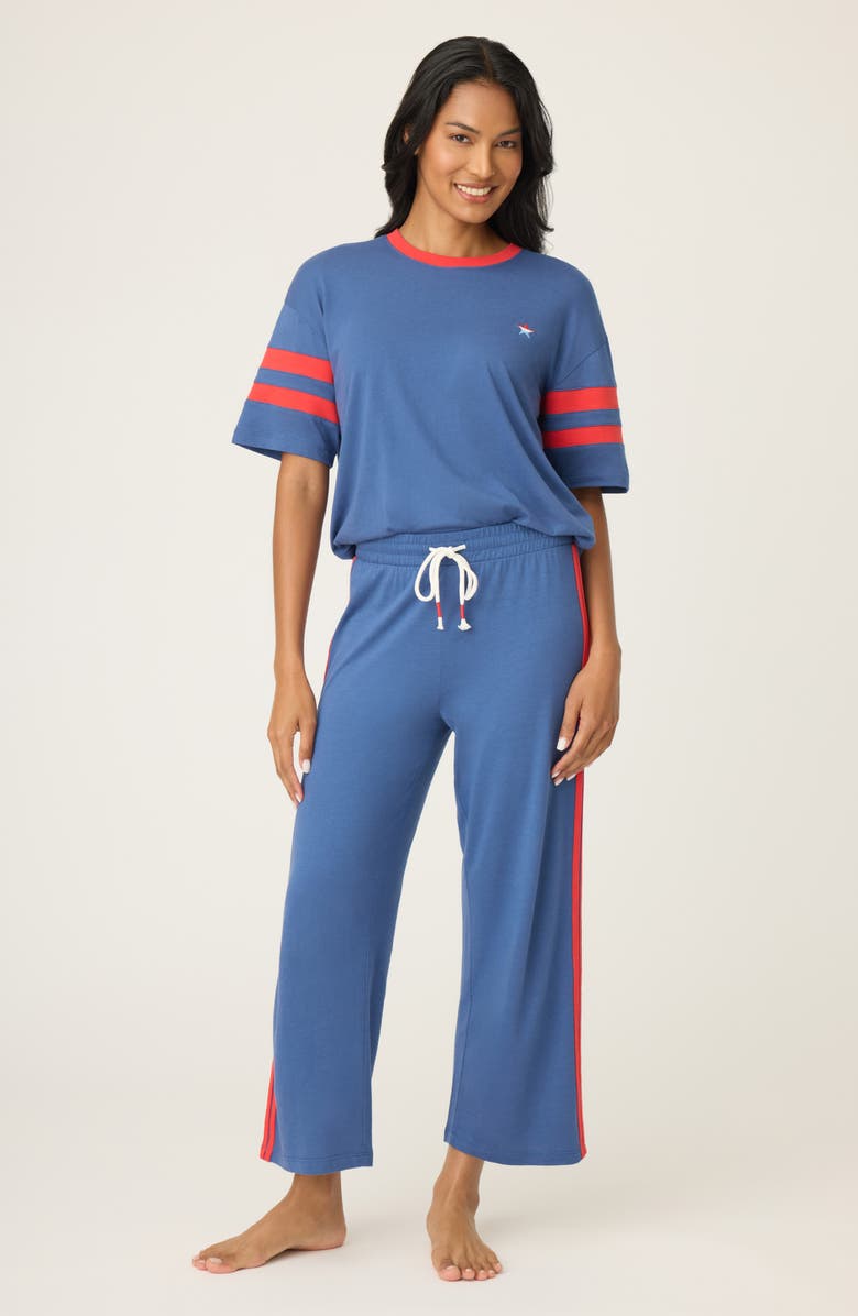 PJ Salvage American Honey Cotton Blend Crop Pajama Pants, Alternate, color, 