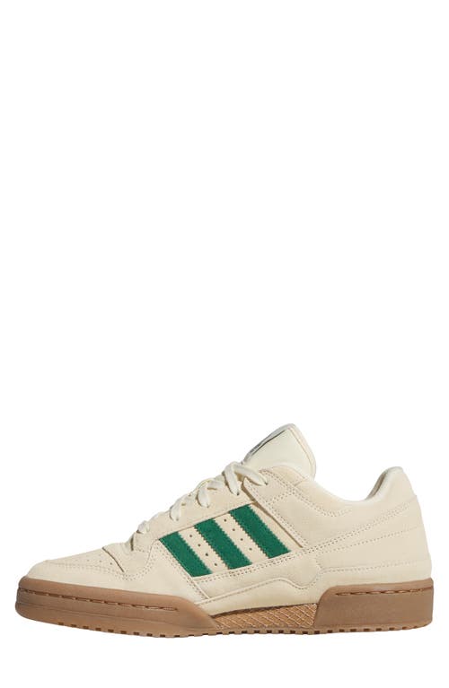 Adidas Originals Adidas Forum Low Basketball Sneaker In Warm Vanilla/dark Green/ivory
