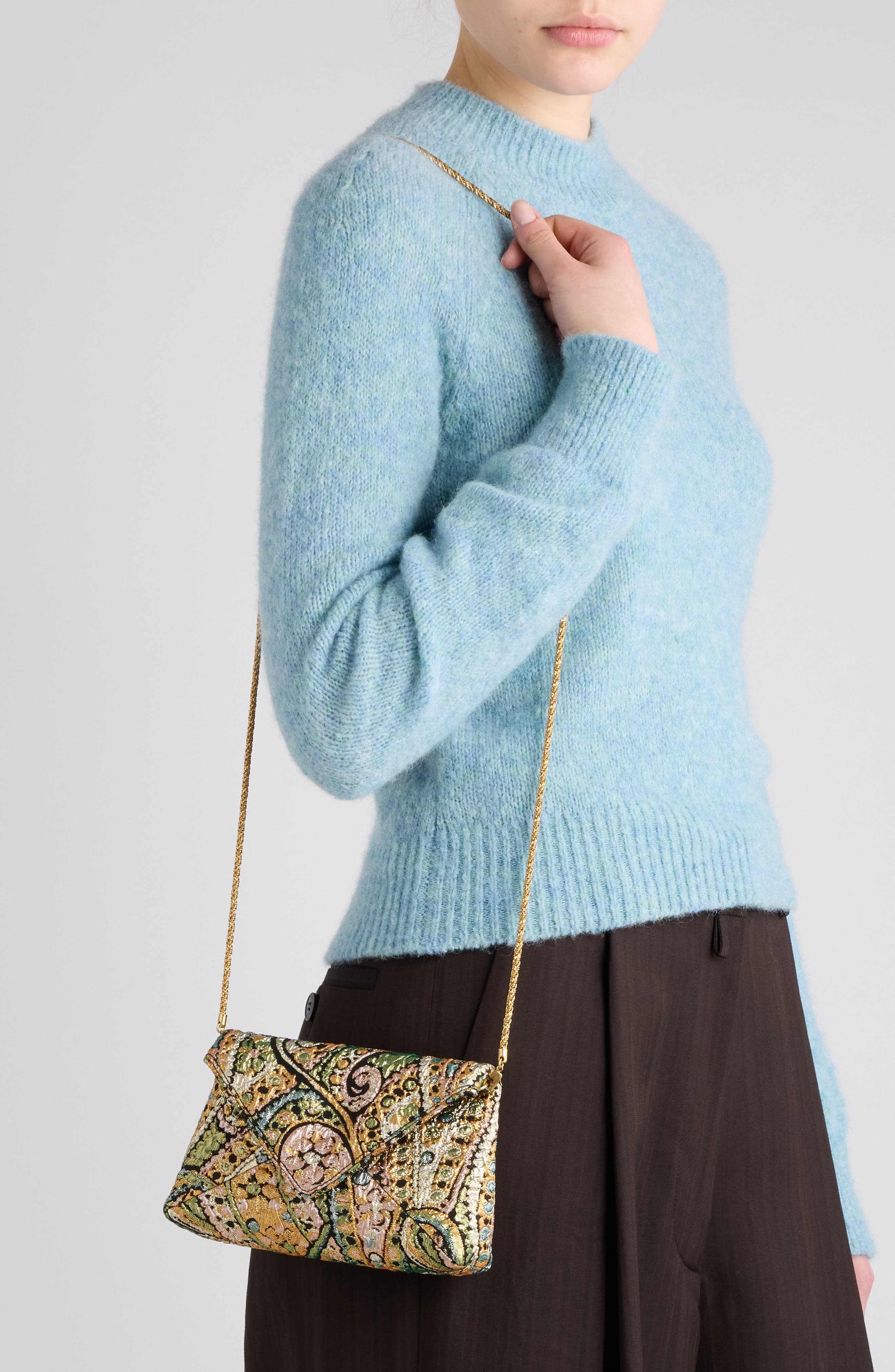 Embroidered Envelope Clutch, Alternate, color, MULTI 980