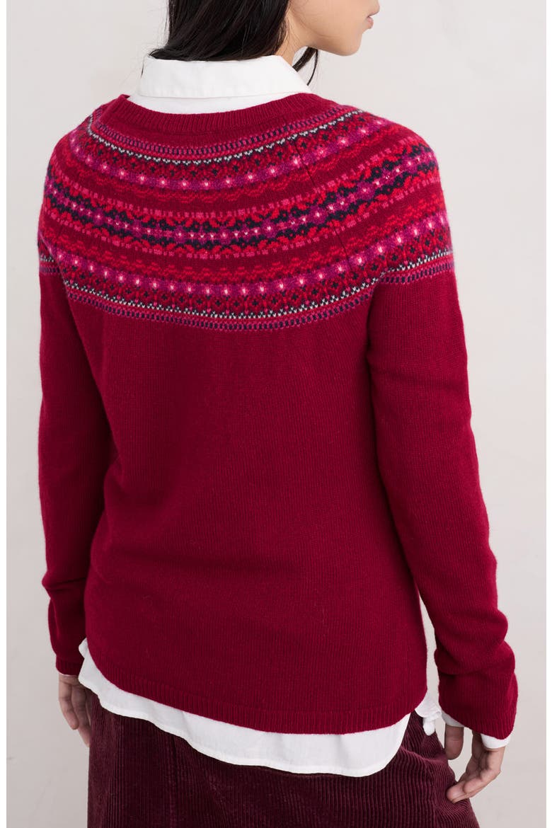 Sea's Edge Fair Isle Merino Wool Blend Sweater, Alternate, color, WELL HOUSE DAHLIA MIX