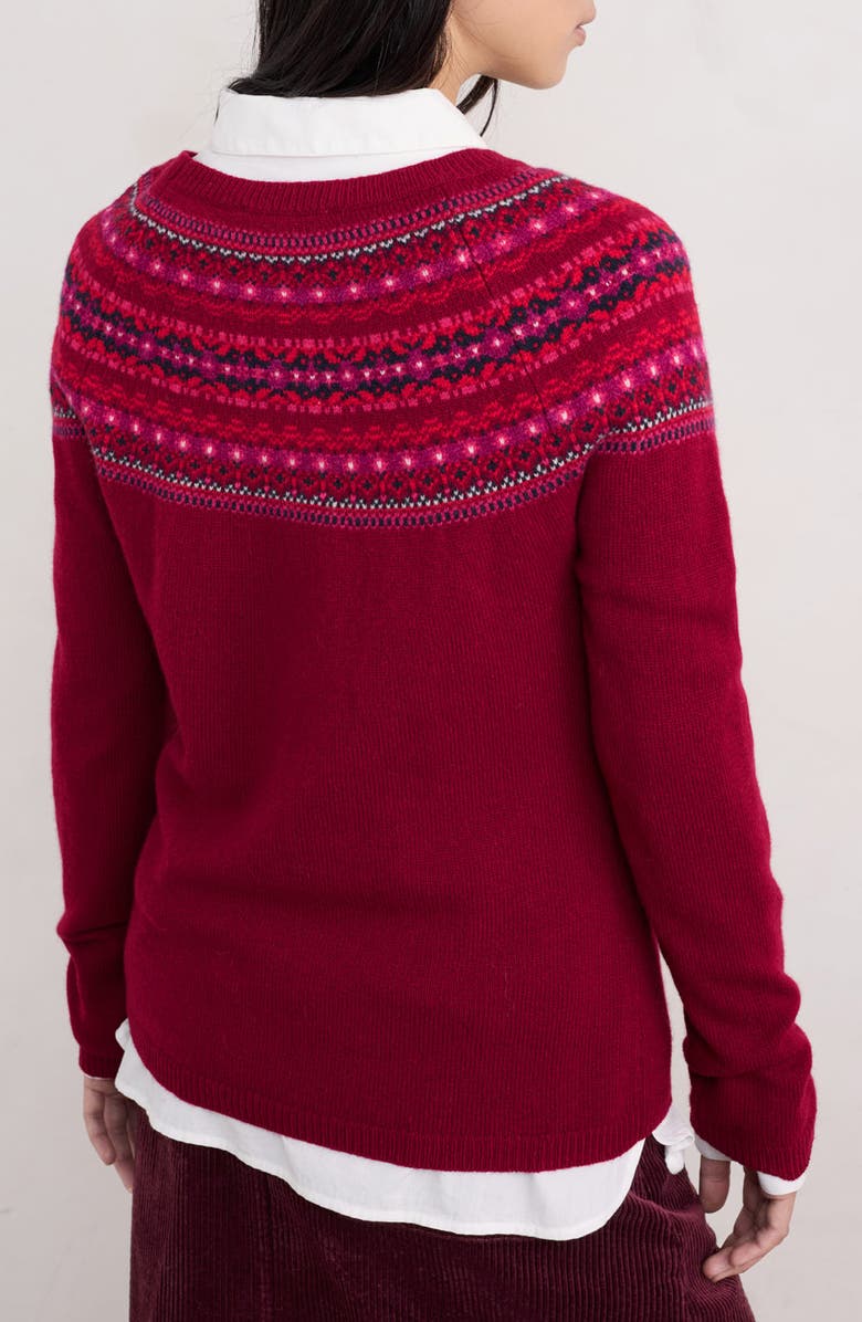 Seasalt Cornwall Sea's Edge Fair Isle Merino Wool Blend Sweater, Alternate, color,