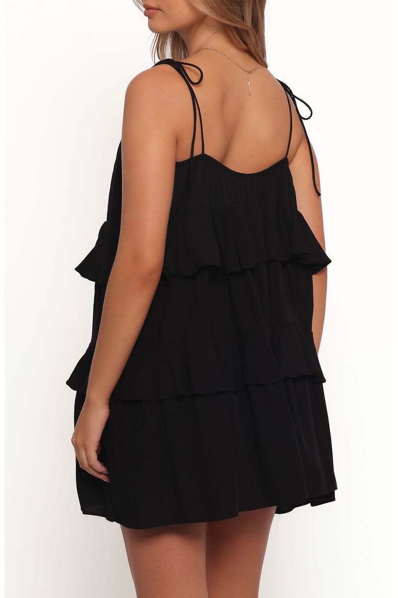 Mylo Tiered Minidress, Alternate, color, BLACK