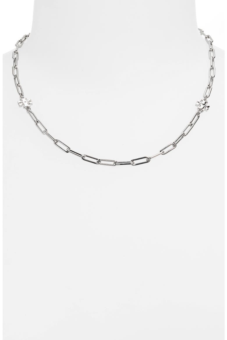 Good Luck Chain Necklace, Alternate, color, TORY SILVER