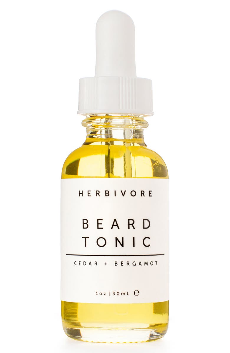 Herbivore Botanicals Cedar + Bergamot Beard Tonic, Main, color, 
