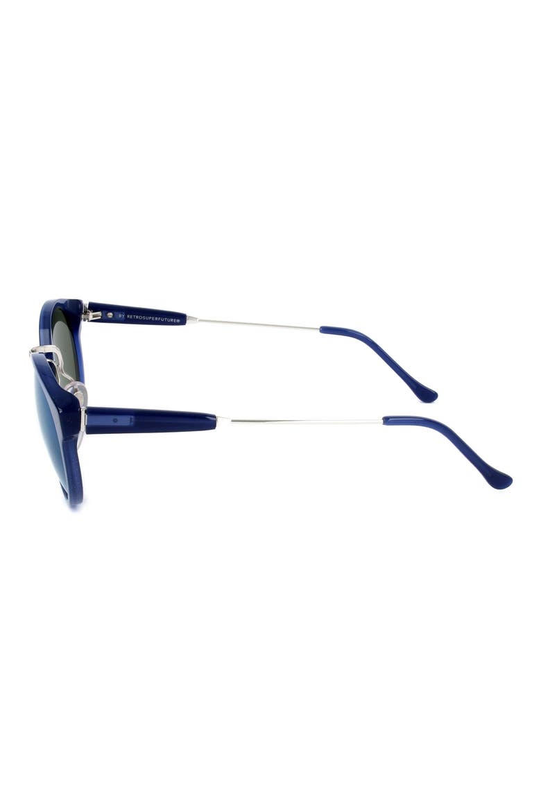 54mm Round Sunglasses, Alternate, color, BLUE