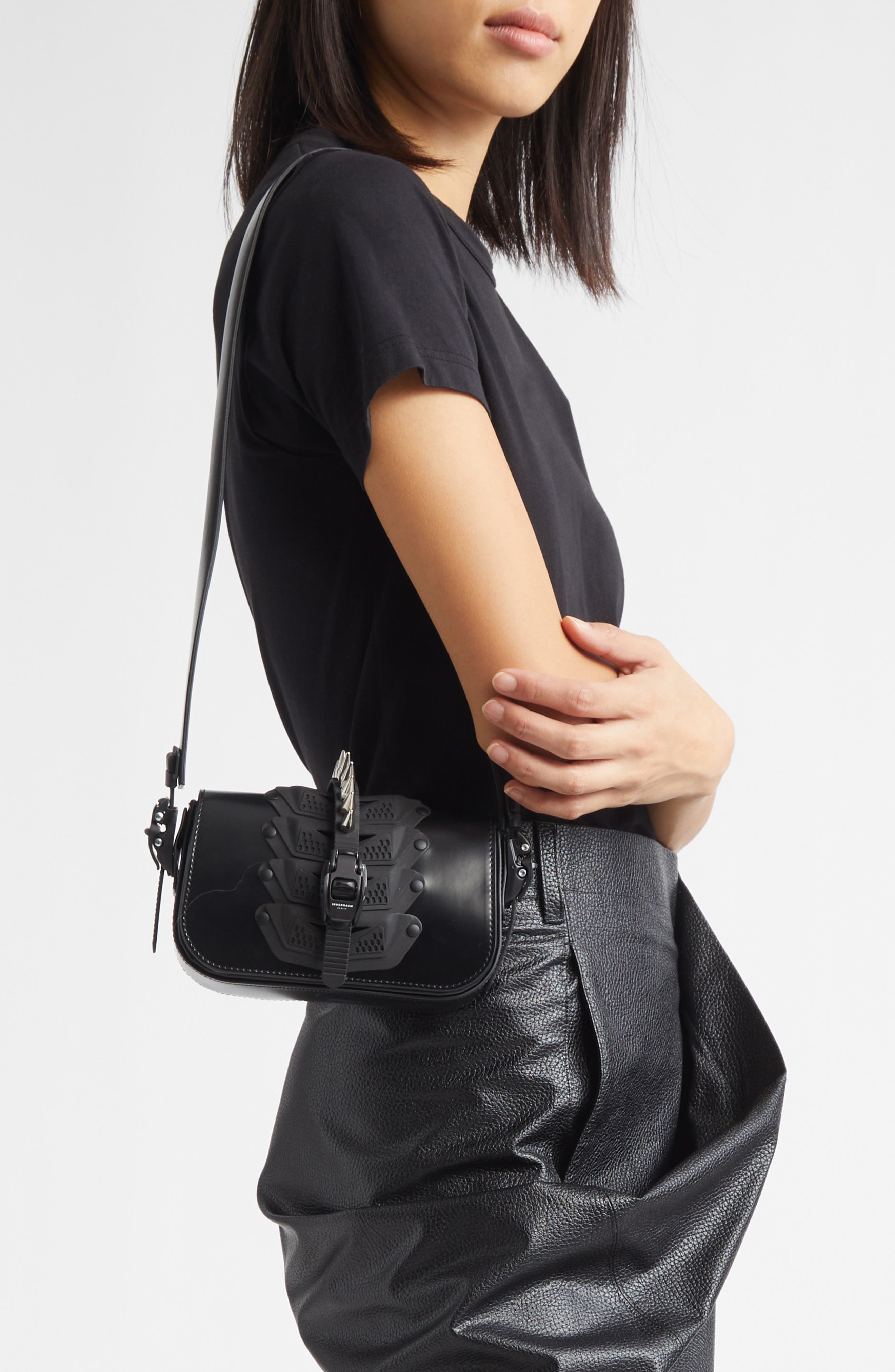 Junya Watanabe x Innerraum Faux Leather Shoulder Bag, Alternate, color, Black