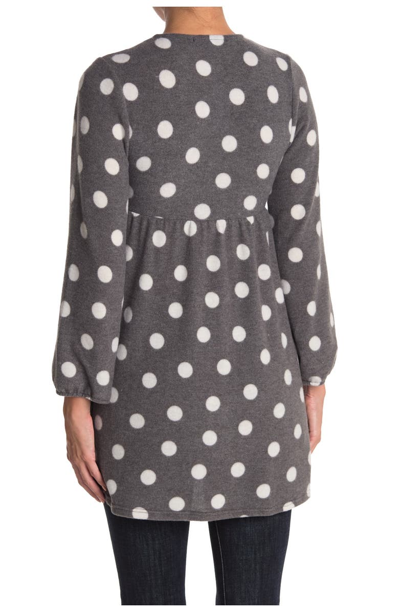 Velvet Torch V-Neck Empire Waist Tunic Sweater, Alternate, color,