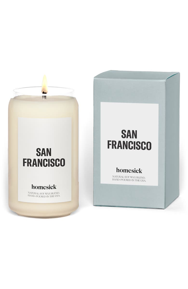 homesick San Francisco Soy Wax Candle, Main, color, 