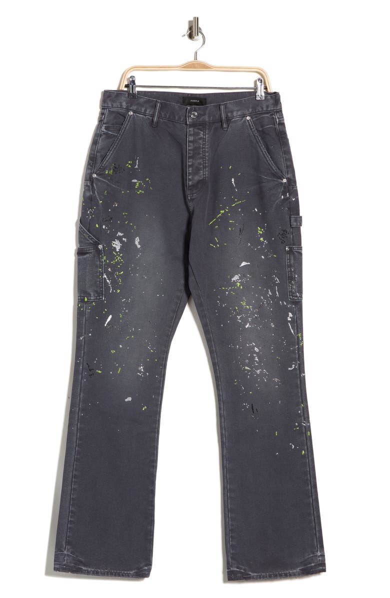 PURPLE BRAND Embellished Paint Carpenter Jeans, Main, color, Grey