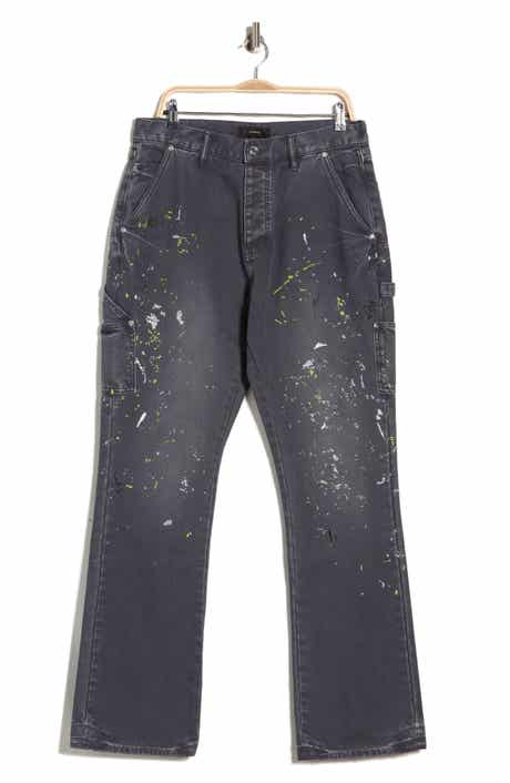 PURPLE BRAND Embellished Paint Carpenter Jeans