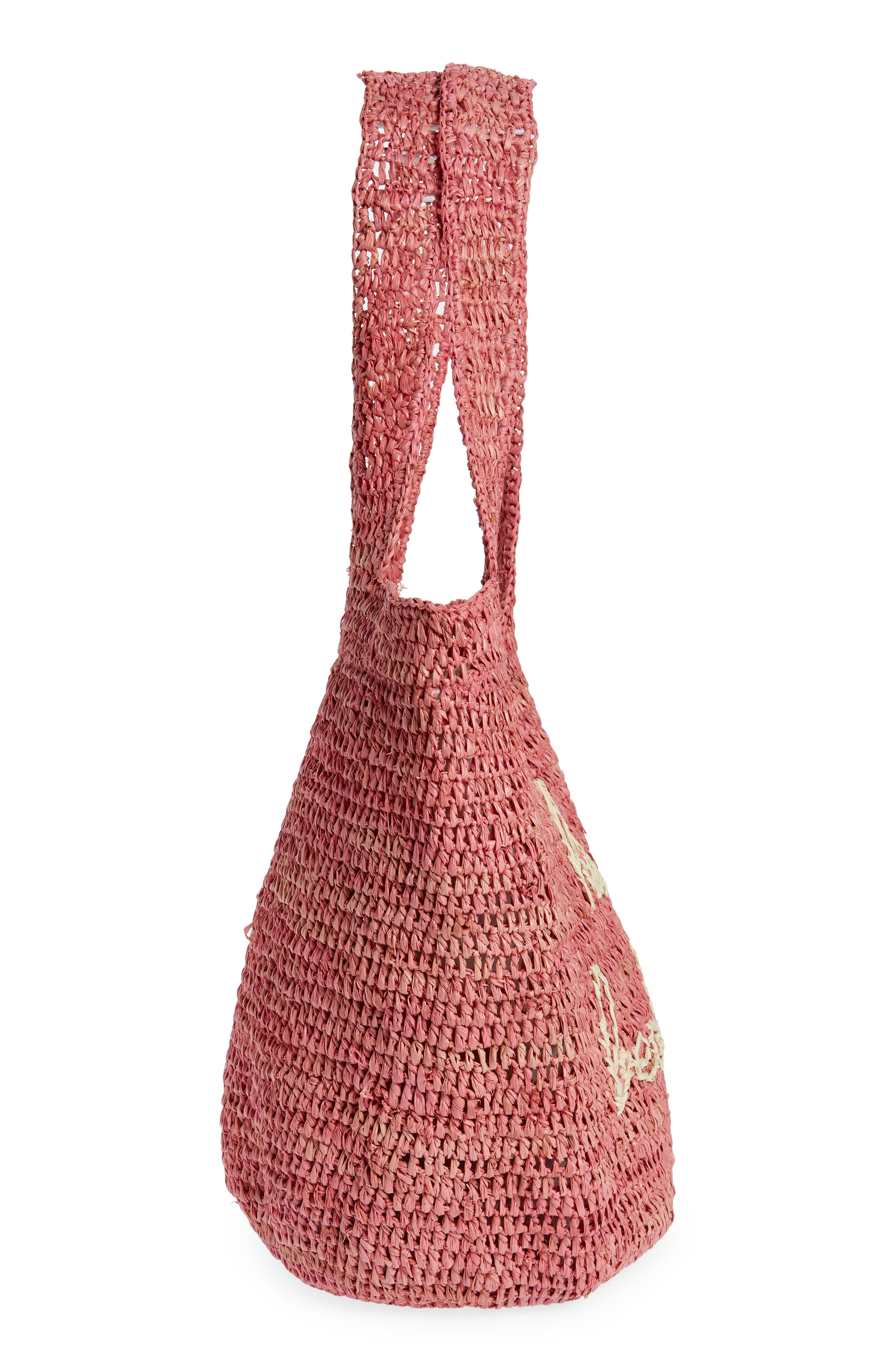 Hola Beaches Straw Shopper, Alternate, color, ROSE