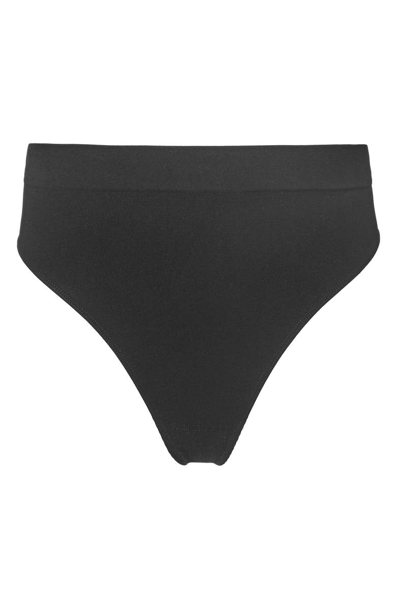 MAGIC Bodyfashion Comfort Seamless Shaping Thong, Alternate, color, Black