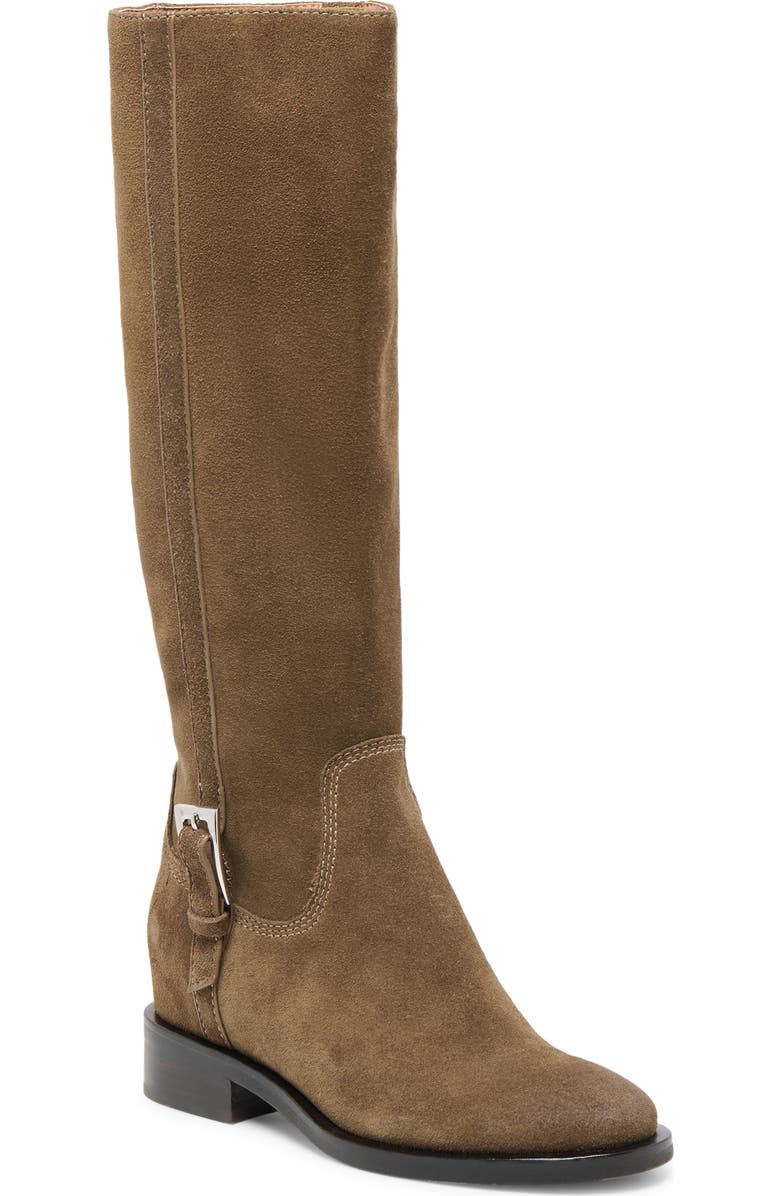Dolce Vita Kilian H20 Waterproof Knee High Boot, Main, color, Olive Suede H2o