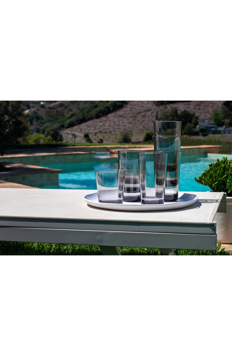 TarHong Simple Clear Set of 8 Glasses, Alternate, color, Gray