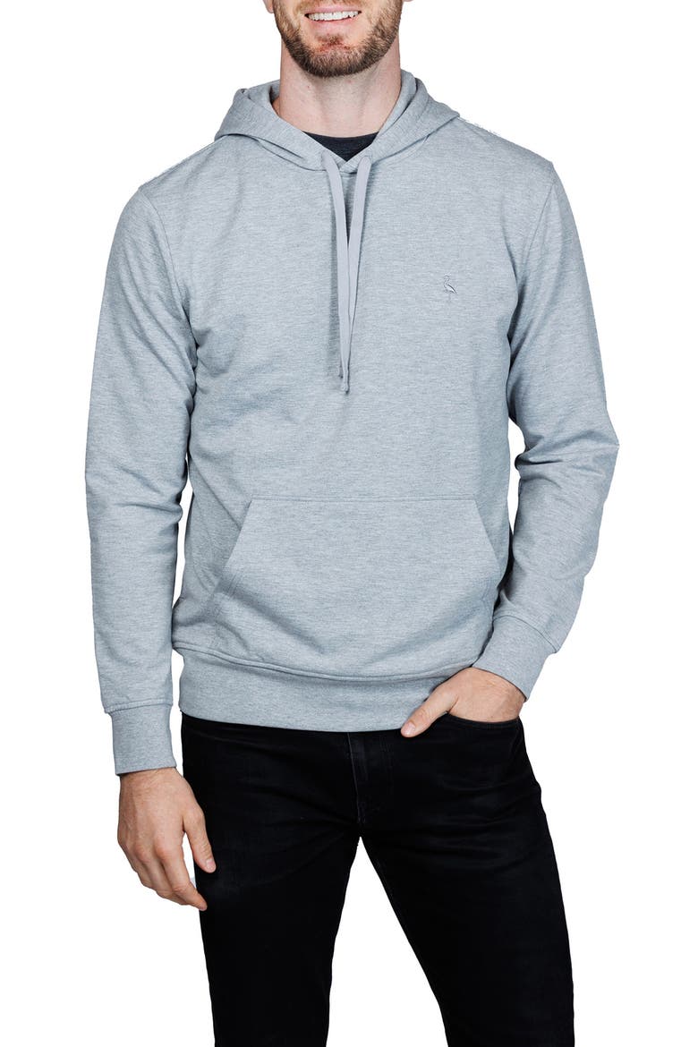 Fleece Hoodie, Main, color, GREY HEATHER