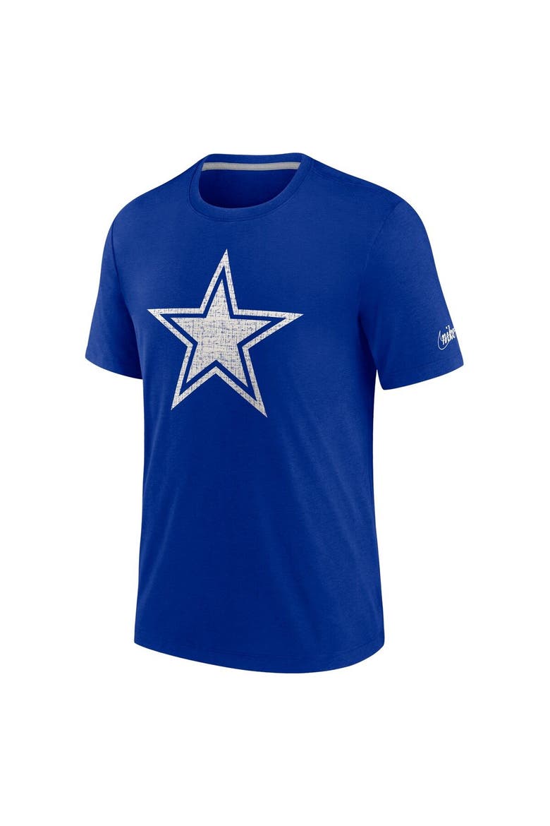 Men's Nike Royal Dallas Cowboys Playback Logo Tri-Blend T-Shirt, Alternate, color, Royal