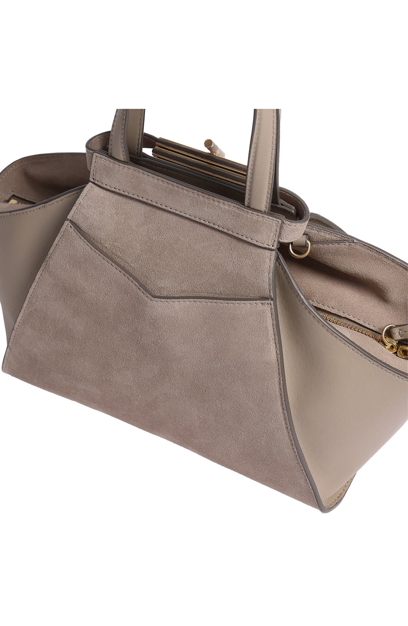 Crosby Leather Satchel, Alternate, color, TAUPE