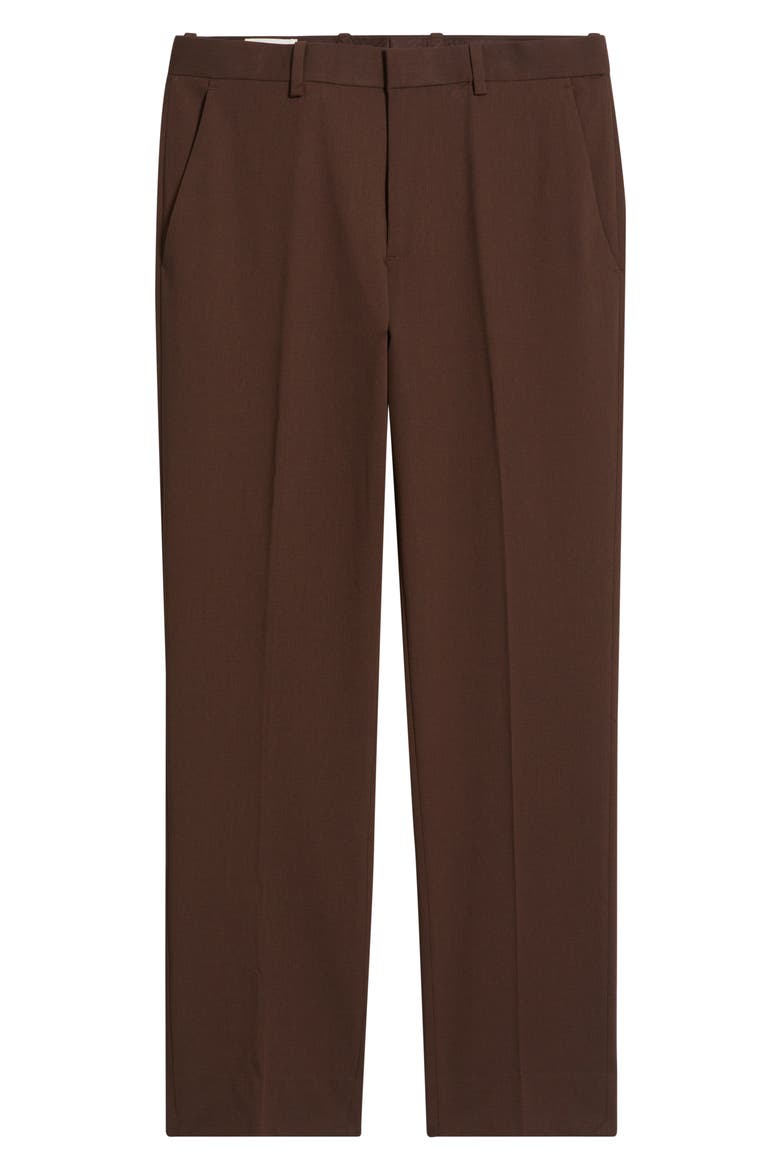 Slim Fit Solid Flat Front Stretch Suit Pants, Alternate, color, BROWN CHICORY