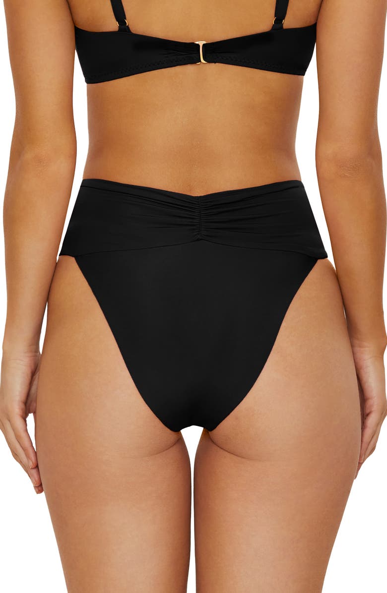 Isabella Rose Belmore Banded Bikini Bottoms, Alternate, color, Black