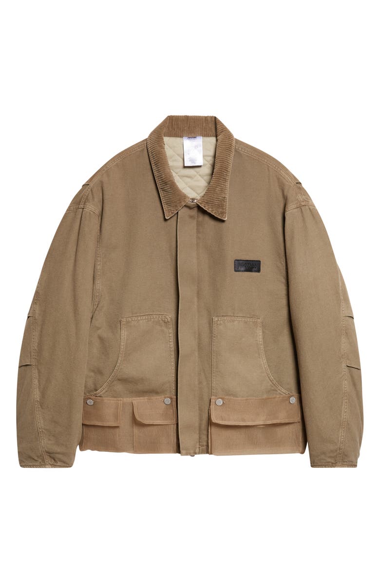 Magliano Cantiere Sheer Pocket Cotton Canvas Jacket, Alternate, color, Khaki