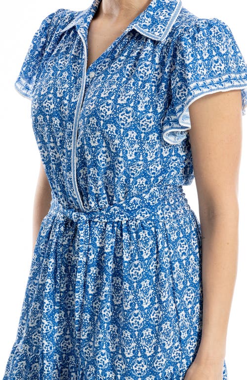 Max Studio Floral Tie Front Shirtdress